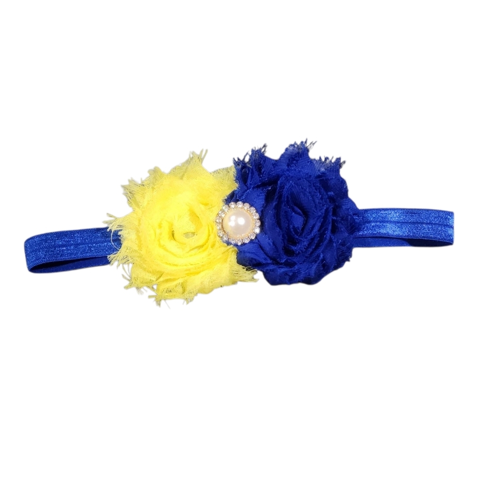 Girls Royal Blue & Yellow Headband